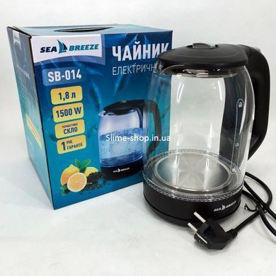 Изысканный электрочайник SeaBreeze SB-014 1.8 л 1800 Вт, Тихий бытовой чайник, DC-983 Электрочайник удобный