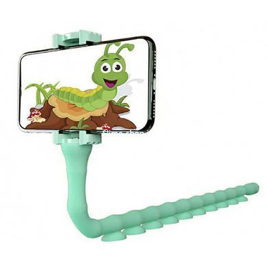 Гнучкий тримач для телефону з універсальними присосками Cute Worm Lazy Holder. LH-115 Колір: блакитний