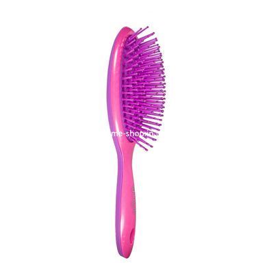 Расчёска для волос массажная пластиковая овальная Salon Professional Розовая