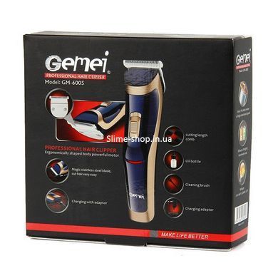 Машинка для стрижки чоловіча Gemei GM-6005, Машинка для стрижки волосся GE-691 для професіоналів