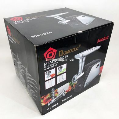 Топ мясорубок DOMOTEC MS-2024 3000 Вт, Электромясорубки для дома для бара, Мощная SM-412 компактная мясорубка