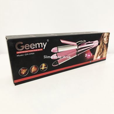 Плойки для волосся GEMEI GM-2966 3 в 1, Плойка з функцією укладання та завивки волосся, Праска WI-577 для волосся