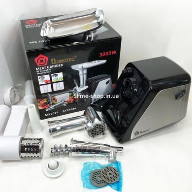 Топ мясорубок DOMOTEC MS-2024 3000 Вт, Электромясорубки для дома для бара, Мощная SM-412 компактная мясорубка