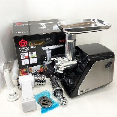 Топ мясорубок DOMOTEC MS-2024 3000 Вт, Электромясорубки для дома для бара, Мощная SM-412 компактная мясорубка