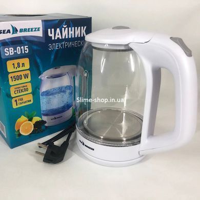 Маленький чайник SeaBreeze SB-015 1.8 л Якісний електричний чайник EB-611 для дому