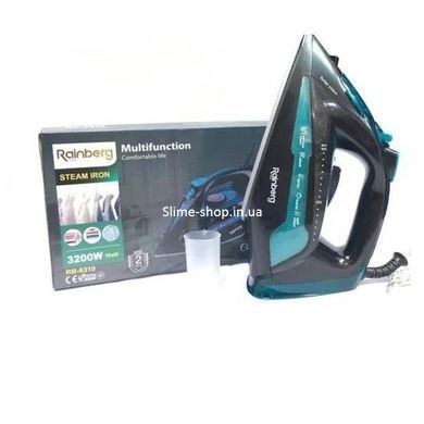 Праска Rainberg RB-6310 3200W, парова праска, керамічна підошва, потужна праска, MA-465 праска прасувальна