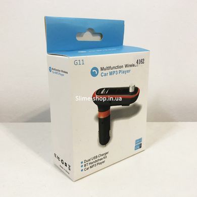 FM Трансмітер в машину SmartUS G11 BT ФМ модулятор автомобільний. XM-567 Колір: синій