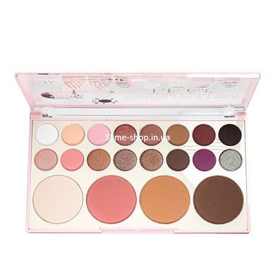 Палетка тіней для повік з хайлайтерами та контурингом DoDo Girl Make Up Studio 16 відтінків В
