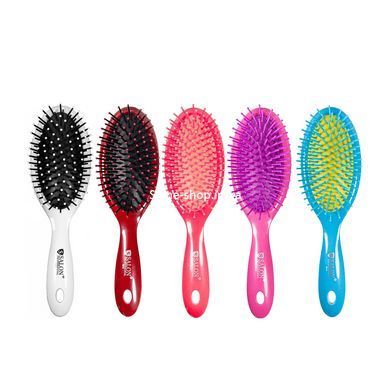 Щітка для волосся масажна пластикова овальна Salon Professional Синя