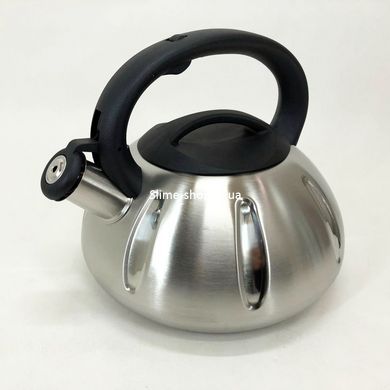 Чайник для электроплиты Unique UN-5304 3 л, Кухонный чайник со свистком на плиту, DO-530 Металлический чайник