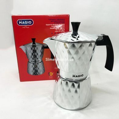 Гейзерні кавоварки на 1-3 чашки Magio MG-1004 300 мл, Гейзерна кавоварка на QK-198 три порції