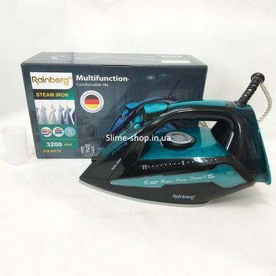 Праска Rainberg RB-6310 3200W, парова праска, керамічна підошва, потужна праска, MA-465 праска прасувальна