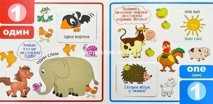 Книга 33 окошка. Цифры (на украинском языке)