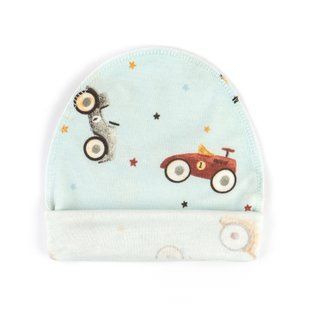 Шапочка для немовлят з підворотом Racing cars