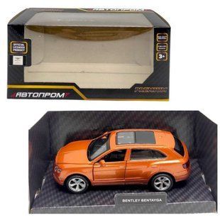 Машинка металева 1:45 BENTLEY BENTAYGA, (ПОМАРАНЧЕВА)