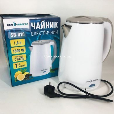 Лучший бюджетный электрочайник SeaBreeze SB-010 2000 Вт 1.8 л, Тихий WY-656 электрический чайник