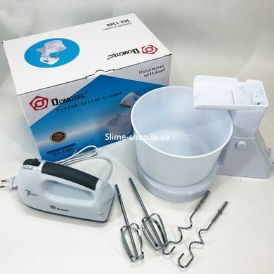 Стационарный миксер Domotec MS-1366 2 л, Надежный ручной миксер для кухни, Удобный миксер AJ-525 для кухни