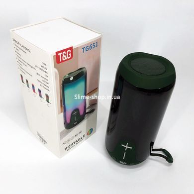Колонка блютуз светящаяся TG651, Объемный звук Bluetooth колонки, Блютуз колонка с флешкой CE-102 и радио