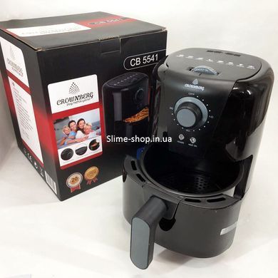 Фритюрниця для дому з таймером Crownberg CB-5541 на 1.5 л безмасляна фритюрниця GL-757 1200 Вт