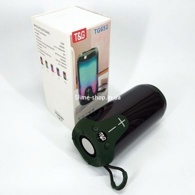 Колонка блютуз светящаяся TG651, Объемный звук Bluetooth колонки, Блютуз колонка с флешкой CE-102 и радио
