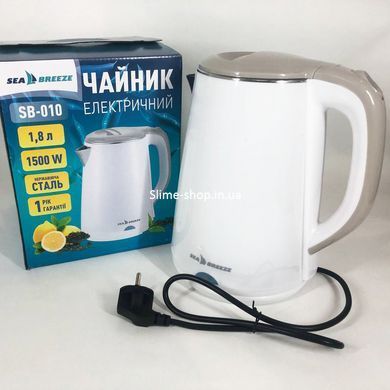 Лучший бюджетный электрочайник SeaBreeze SB-010 2000 Вт 1.8 л, Тихий WY-656 электрический чайник