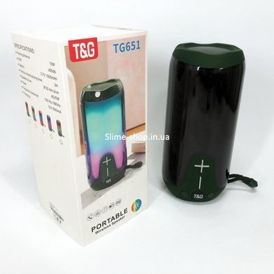 Колонка блютуз светящаяся TG651, Объемный звук Bluetooth колонки, Блютуз колонка с флешкой CE-102 и радио