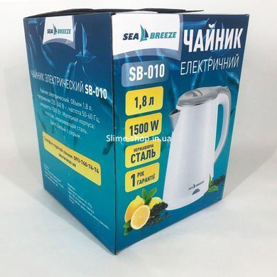 Лучший бюджетный электрочайник SeaBreeze SB-010 2000 Вт 1.8 л, Тихий WY-656 электрический чайник