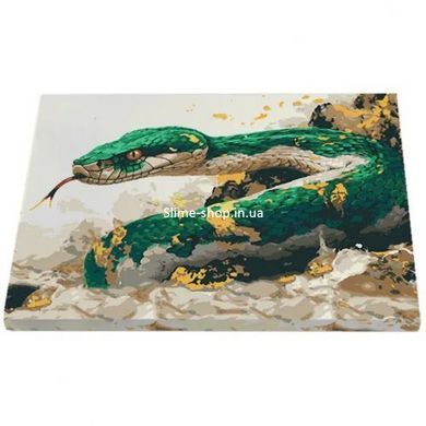 Картина по номерах з фарбами металік "Малахітова королева" 50x40 см
