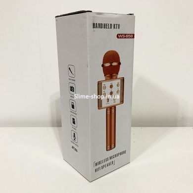 Бездротовий мікрофон для караоке WS-858 WSTER BLACK. ZD-245 Колір: блакитний