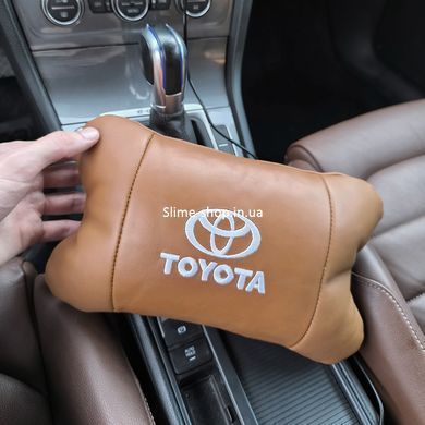 Дорожная подушка в автомобиль Toyota, Подушка дорожная для шеи, Подарок водителю, Подушка QD-866 для водителя