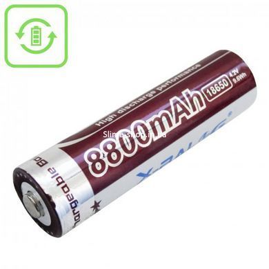 Літієвий акумулятор 18650 X-Balog 8800mAh 4.2V Li-ion літієва акумуляторна батарея QE-704 для ліхтариків