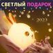 Красивый ночник для ребенка зайчик, Ночник детский для новорожденных, Мягкий UL-253 силиконовый светильник