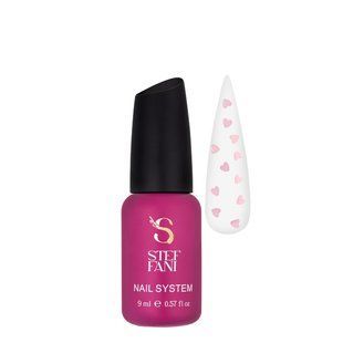 Топ для гель-лаку з глітером "Рожеве серце" Steffani Top Heart Pink без липкого шару 9 мл