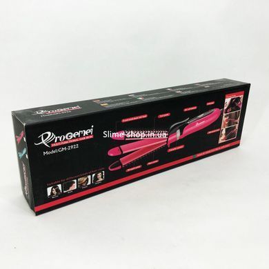 Щипці для волосся Gemei GM-2922, Гофре для прикореневого об'єму, Міні плойка гофре, Насадка HQ-611 для локонів