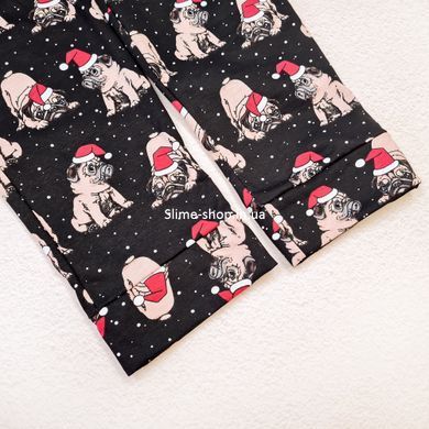 Пижама детская с начесом Christmas pug