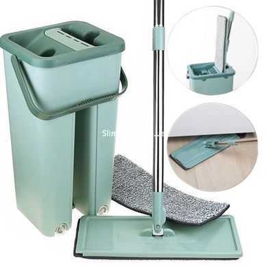 Швабры с механическим отжимом Hand Free Cleaning Mop YT-200, Ведро с отжимом ID-486 для швабр