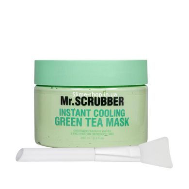 Охолоджувальна маска для обличчя з екстрактом зеленого чаю Mr.Scrubber Instant Cooling Green Tea Mask + силіконовий шпатель