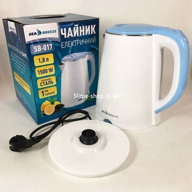Изысканный электрочайник SeaBreeze SB-017, 1.8 Л 1500 Вт, Изысканный чайник, WN-135 Электрочайник чайный