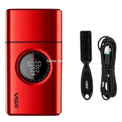 Електробритва VGR V-378 RED шейвер, подвійне лезо + триммер, регулювання потужності IY-437 7000-9000 RPM