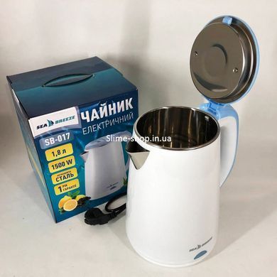 Изысканный электрочайник SeaBreeze SB-017, 1.8 Л 1500 Вт, Изысканный чайник, WN-135 Электрочайник чайный