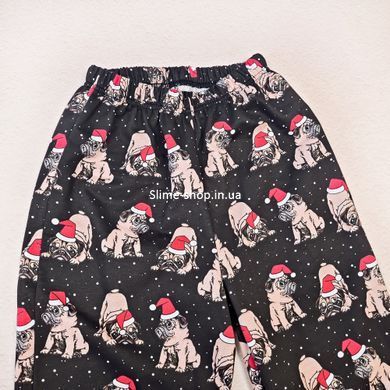 Пижама детская с начесом Christmas pug