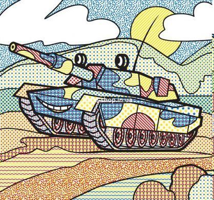 Водные раскраски "Военная техника" (укр)
