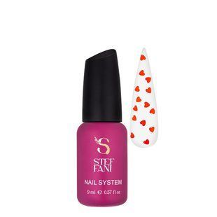 Топ для гель-лаку з гліттером "Червоне серце" Steffani Top Heart Red без липкого шару 9 мл