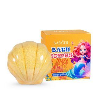Бомбочка для ванны ароматизированная Sadoer "Оранжевая ракушка" 120 г