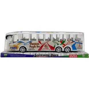 Автобус инерционный (БЕЛЫЙ) коробка &ndash; 35х10,5х8,5 см