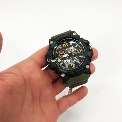 Часы спортивные спорт SKMEI 1283AG ARMY GREEN, Тактические военные часы для ЗСУ, Брендовые DH-123 мужские часы