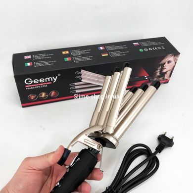 Компактный утюжок гофре GEMEI GM-2933, Современные щипцы для завивки волос, Плойка GK-865 для локонов