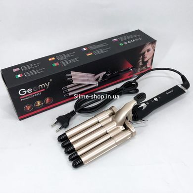 Компактный утюжок гофре GEMEI GM-2933, Современные щипцы для завивки волос, Плойка GK-865 для локонов