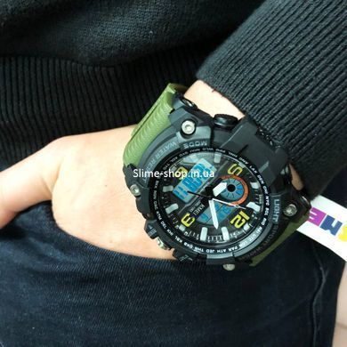 Часы спортивные спорт SKMEI 1283AG ARMY GREEN, Тактические военные часы для ЗСУ, Брендовые DH-123 мужские часы