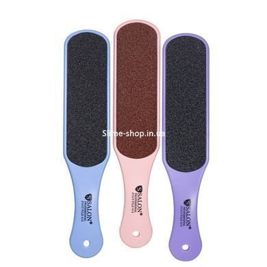 Терка для пяток двухсторонняя абразивная Salon Professional 814 , Голубая
